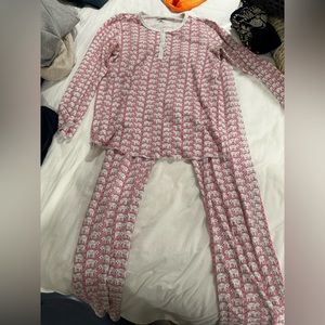 Roller rabbit pink elephant pj set size XS never worn perfect condition